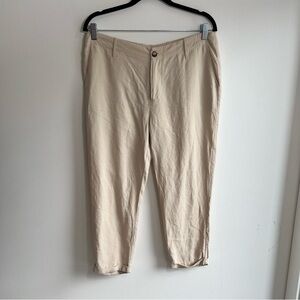 NAIF Beige Cropped Ankle Pants